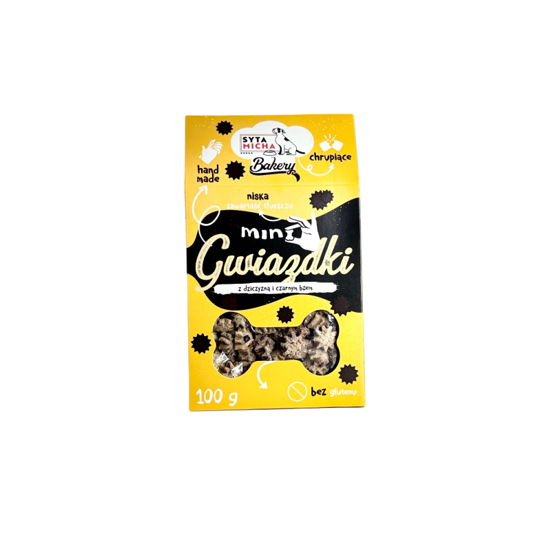 Syta Micha Bakery minigwiazdki dziczyzna 100g | Syta Micha