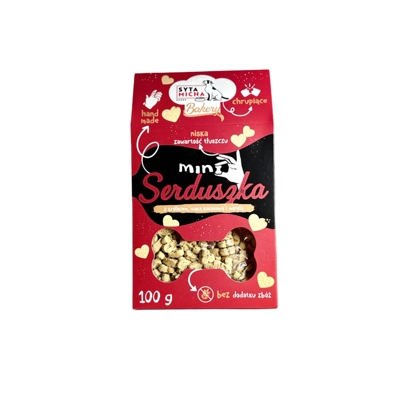 Syta Micha Bakery mini serduszka z królikiem 100g | Syta Micha