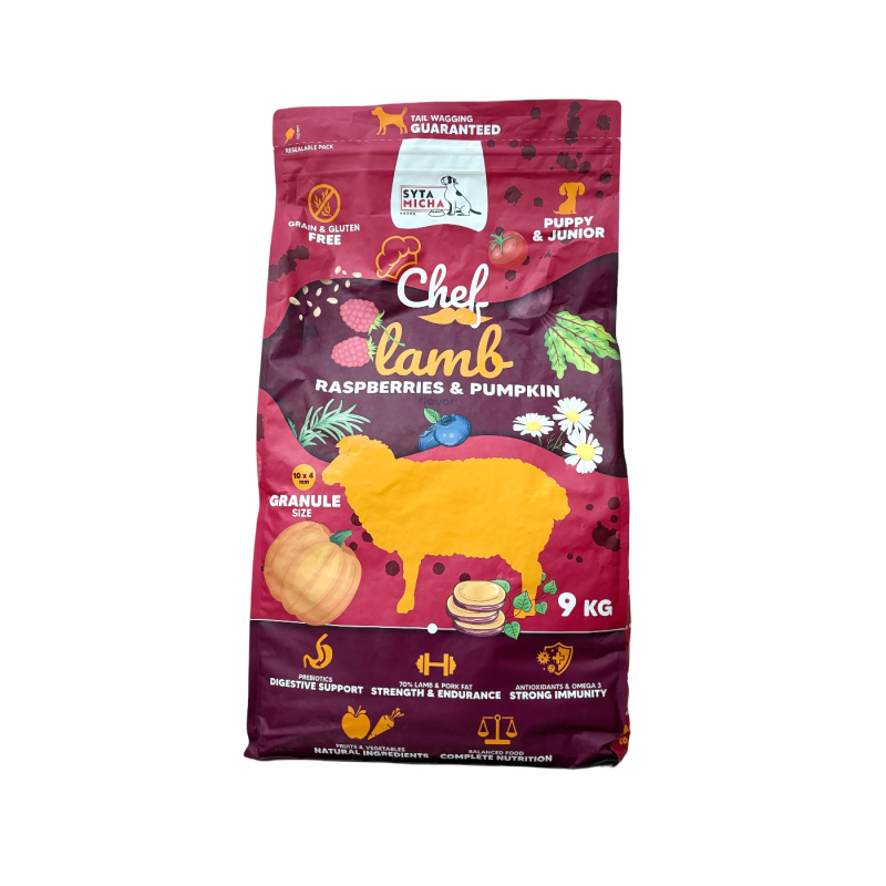 Syta Micha Karma Chef Puppy Jagnięcina 9 kg | Syta Micha