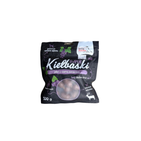 Syta Micha Super Kiełbaski JeleńPorzeczka 100 g | Syta Micha