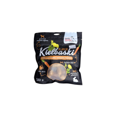 Syta Micha Super Kiełbaski KrólikMarMniszek 100 g | Syta Micha