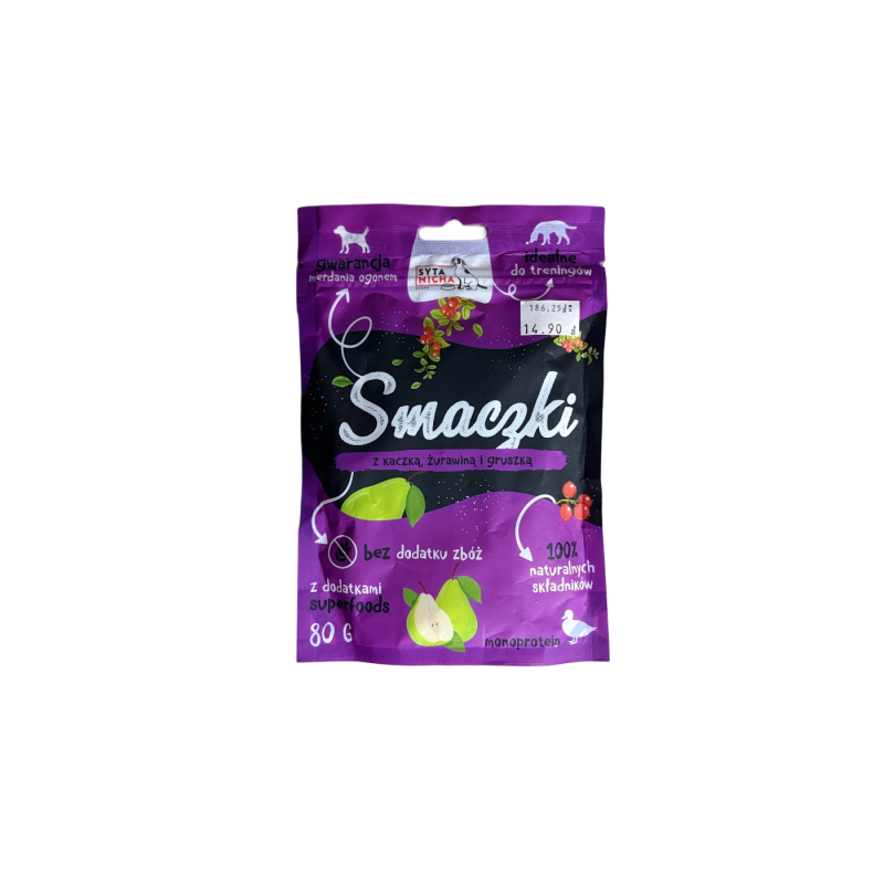 Syta Micha Smaczki Kaczka Żurawina gruszka 80g | Syta Micha