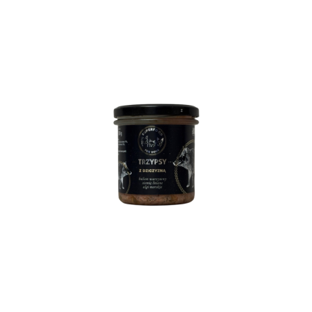 Trzy Psy Karma Dziczyzna W Słoiku 300g | Trzy Psy