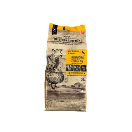 Wiejska zagroda karma sucha jagniecina z kaczka S 20kg | Wiejska zagroda