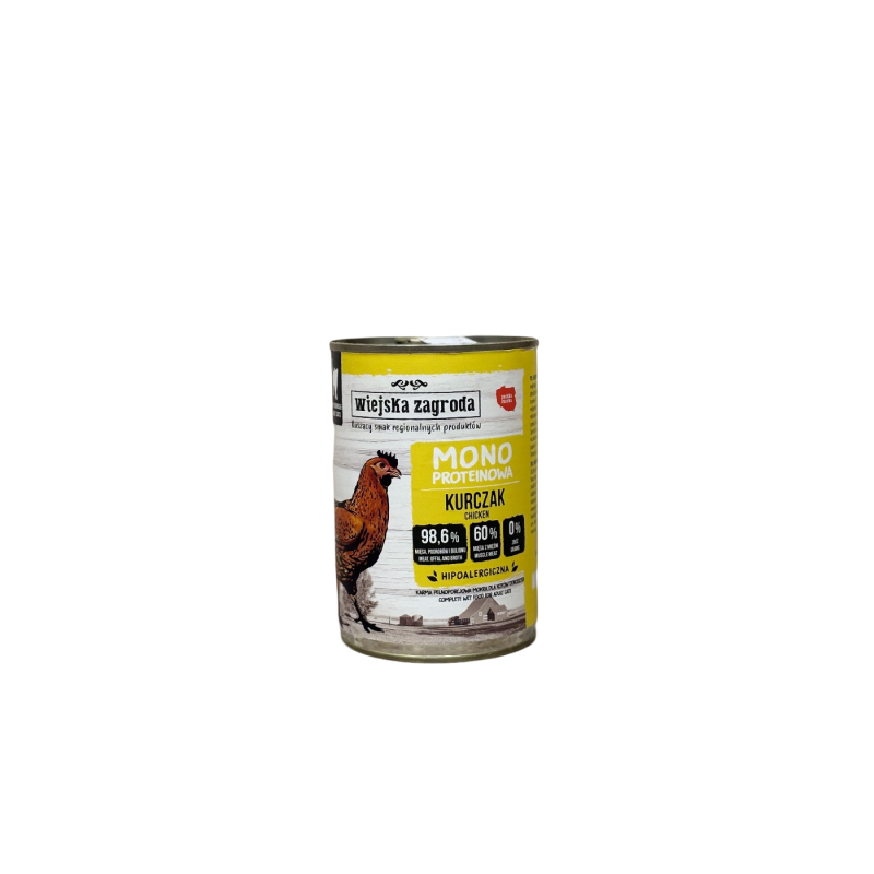 Wiejska zagroda karma mokra dla kota kurczak 400g | Wiejska zagroda