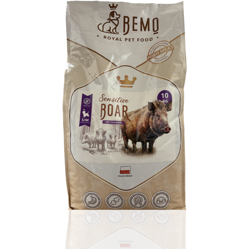 Bemo Karma Sucha dla Psa Sensitive Dzik Mono M/L 10kg | Bemo