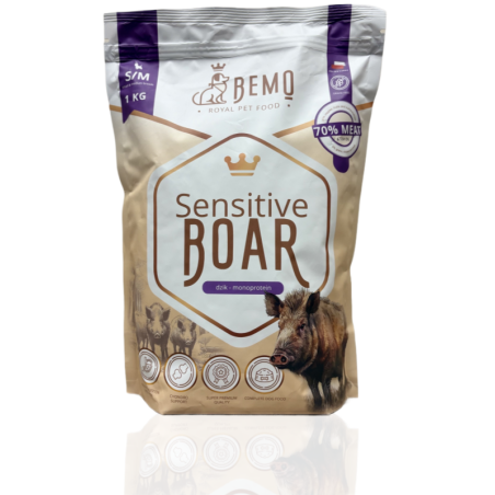 Bemo Karma Sucha dla Psa Sensitive Dzik Mono M/L 1kg | Bemo