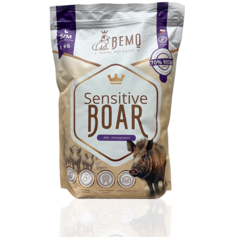 Bemo Karma Sucha dla Psa Sensitive Dzik Mono S/M 1kg | Bemo