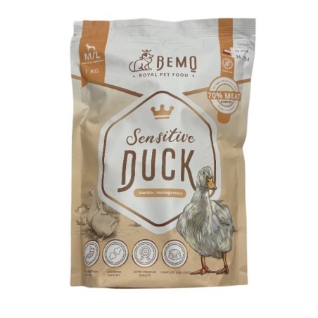 Bemo Karma Sucha dla Psa Sensitive Kaczka Mono M/L 1kg | Bemo