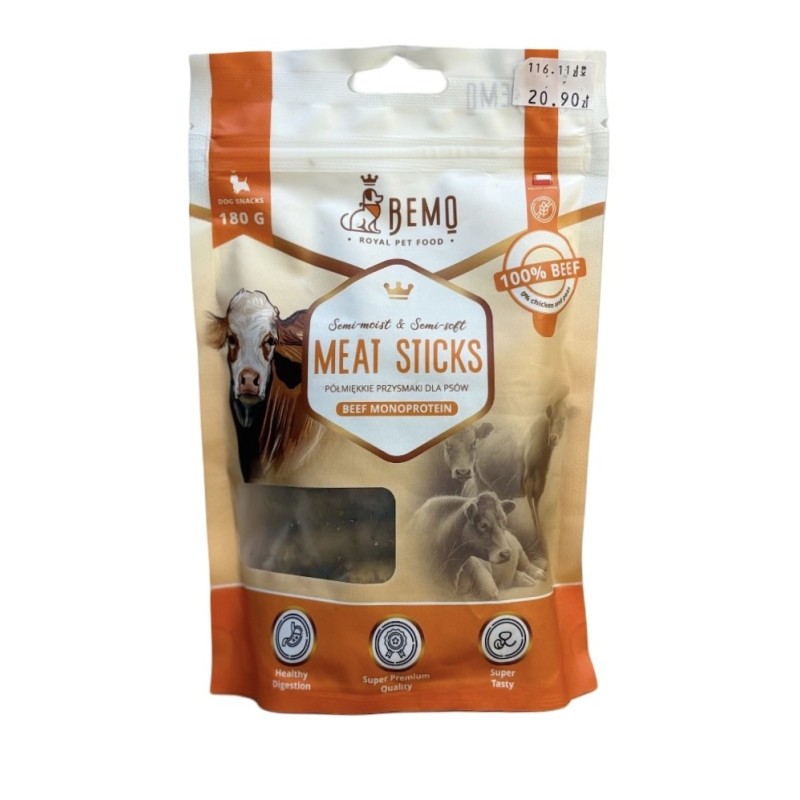 Bemo Przysmak Meat Sticks Wołowina Mono 180g | Bemo