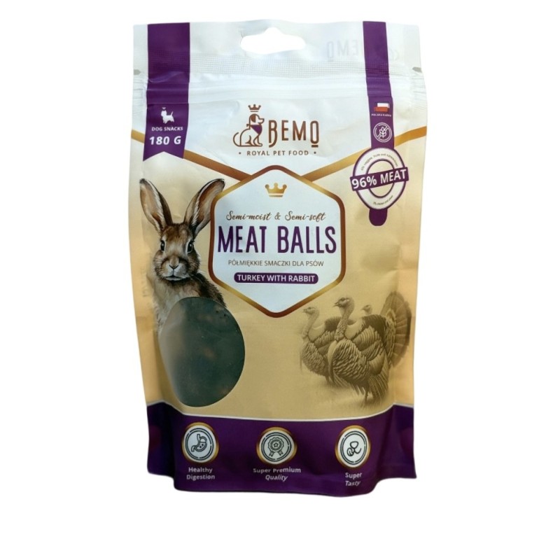 Bemo Przysmak Meat Balls Indyk i Królik 180g | Bemo