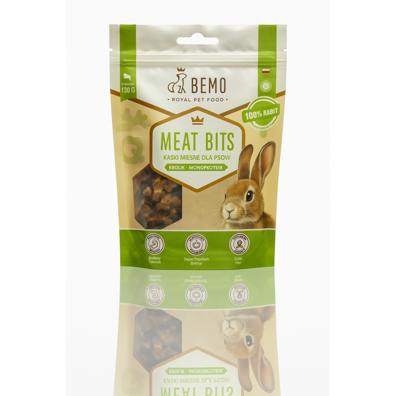 Bemo Przysmak Meat Bits Królik Mono 130g | Bemo