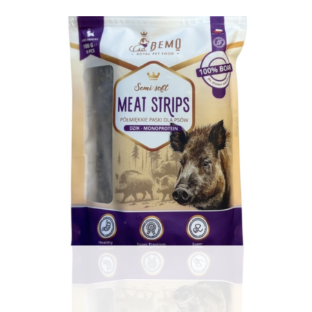 Bemo Przysmak Meat Strips Dzik Mono 180g | Bemo