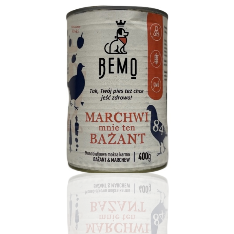 Bemo Karma Mokra dla Psa Marchwi Mnie Ten Bażant 400g | Bemo