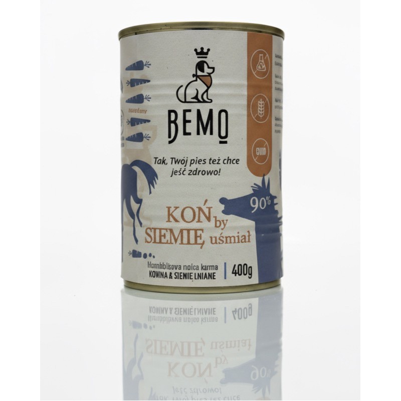 Bemo Karma Mokra dla Psa Koń by Siemię Uśmiał 400g | Bemo