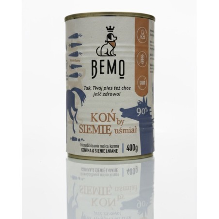 Bemo Karma Mokra dla Psa Koń by Siemię Uśmiał 400g | Bemo