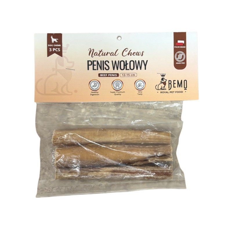Bemo Gryzak Naturalny Penis Wołowy 3szt. | Bemo