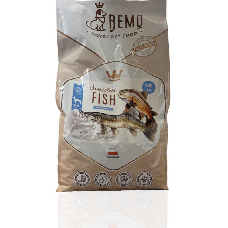 Bemo Karma Sucha dla Psa Sensitive Fish M/L 10kg | Bemo