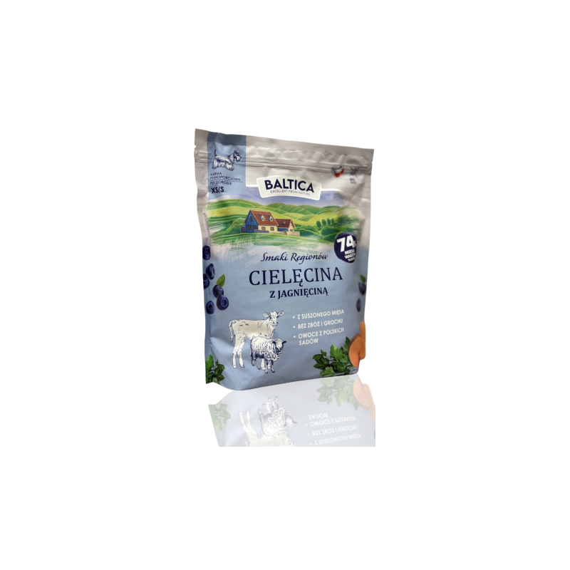 Baltica Karma Sucha Adult Cielęcina z Jagnięcinaą XSS 1kg | Baltica
