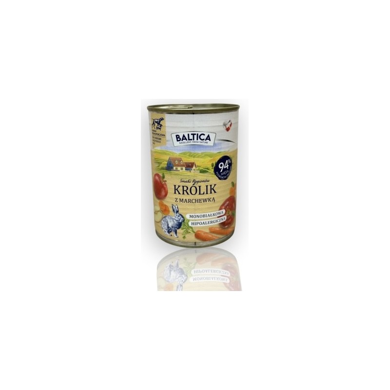 Baltica Karma Mokra Królik z Marchewką 400g | Baltica