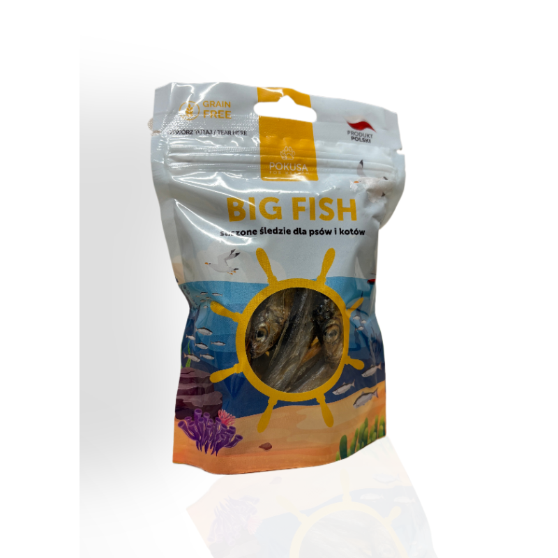 Pokusa Big Fish Suszone Śledzie 60g | Pokusa