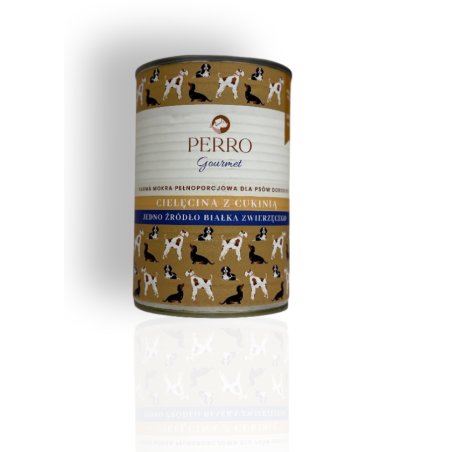 Perro gourmet cielęcina z cukinią 400g | Perro