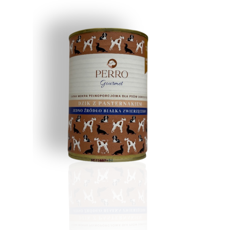 Perro gourmet dzik z pasternakiem 400g | Perro
