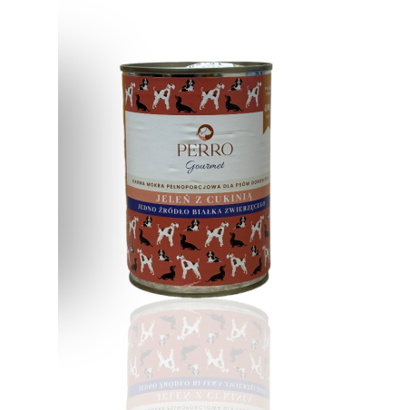 Perro Gourmet Jeleń z Cukinią 400g | Perro