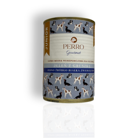 Perro gourmet junior jeleń z gruszką 400g | Perro