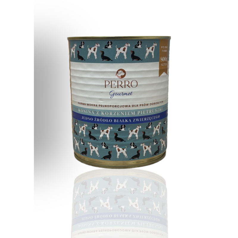 Perro Gourmet Konina z Korzeniem Pietruszki 800g | Perro