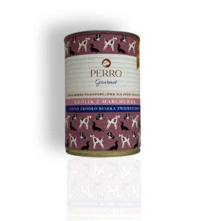 Perro gourmet królik z marchewką 400g | Perro