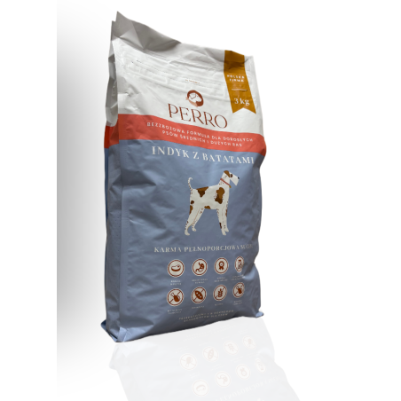 Perro Indyk z Batatami 3kg (Karma Sucha) | Perro