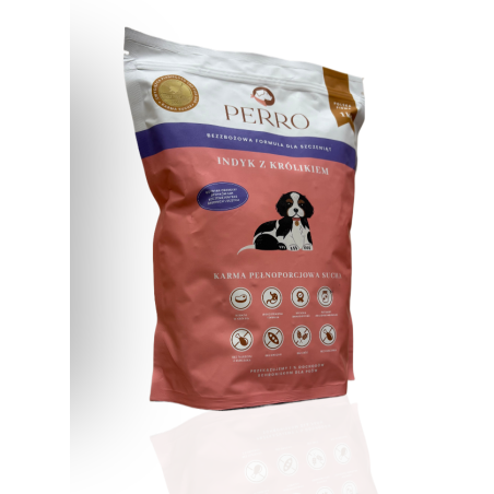Perro Junior Indyk Z Królikiem 1kg | Perro