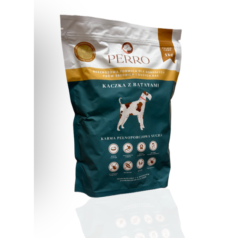 Perro Karma Kaczka/ Bataty Średnie I Duże Rasy 1kg | Perro