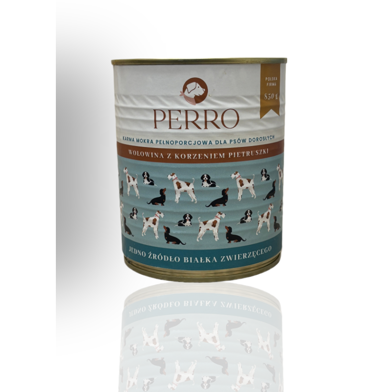 Perro Karma Wołowina/Pietruszka 850g  | Perro