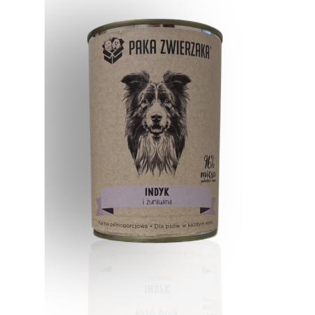 Paka Zwierzaka Indyk Z Żurawiną 400g | Paka Zwierzaka