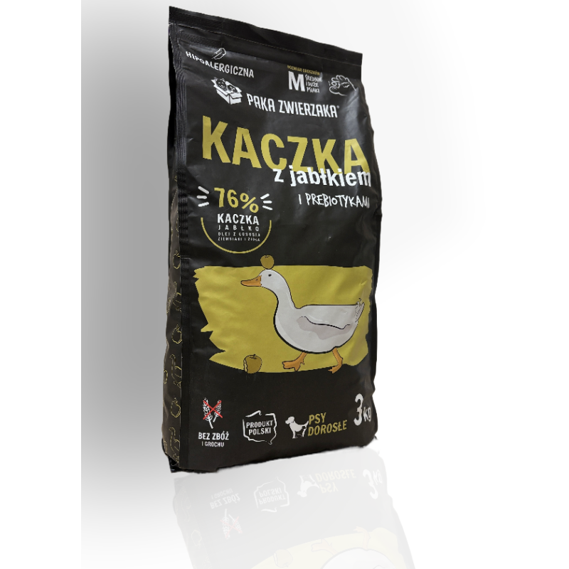 Paka Zwierzaka Karma Kaczka Z Jabłkiem M 3kg | Paka Zwierzaka
