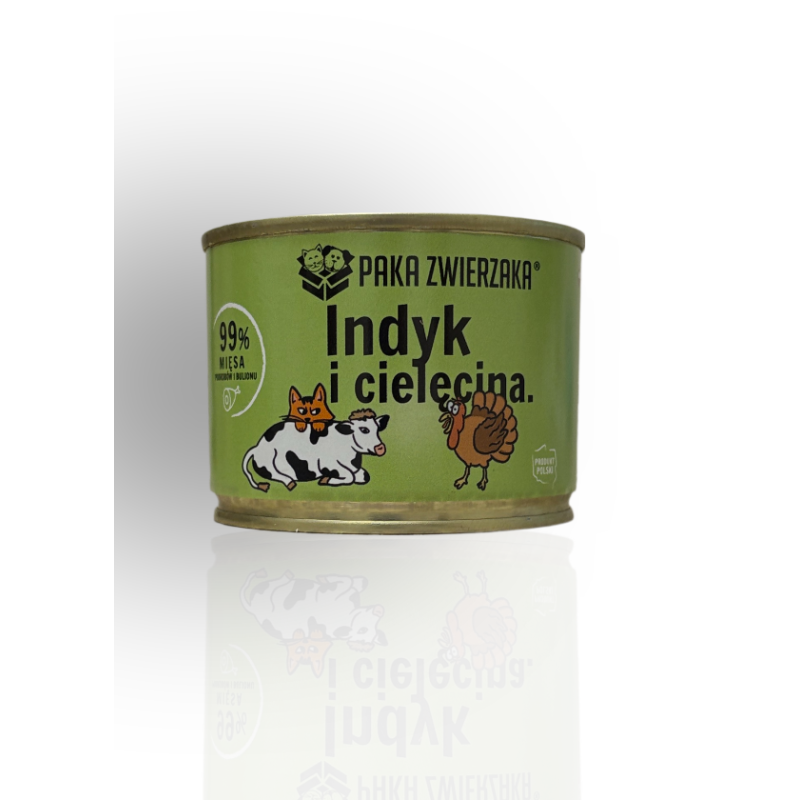 Paka Zwierzaka Karma dla Kota Indyk I Cielęcina 200g | Paka Zwierzaka