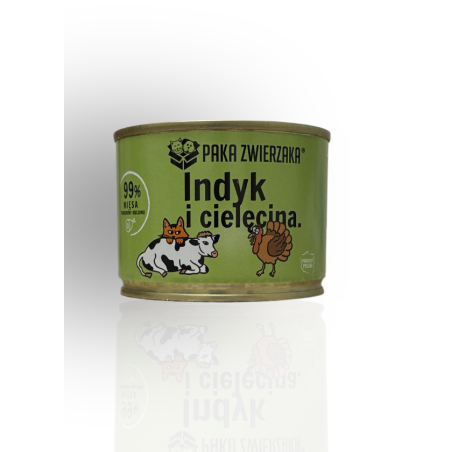 Paka Zwierzaka Karma dla Kota Indyk I Cielęcina 200g | Paka Zwierzaka