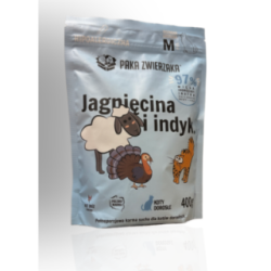 Paka Zwierzaka Karma dla Kota Jagnięcina I Indyk M 400g | Paka Zwierzaka