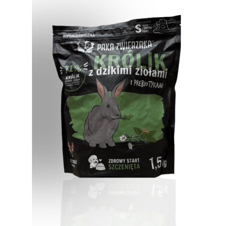 Paka Zwierzaka Karma Puppy Królik Z Ziołami S 1,5kg | Paka Zwierzaka