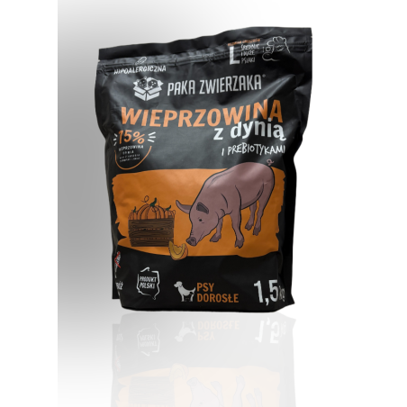 Paka Zwierzaka Karma Wieprzowina Z Dynią L 1,5kg | Paka Zwierzaka
