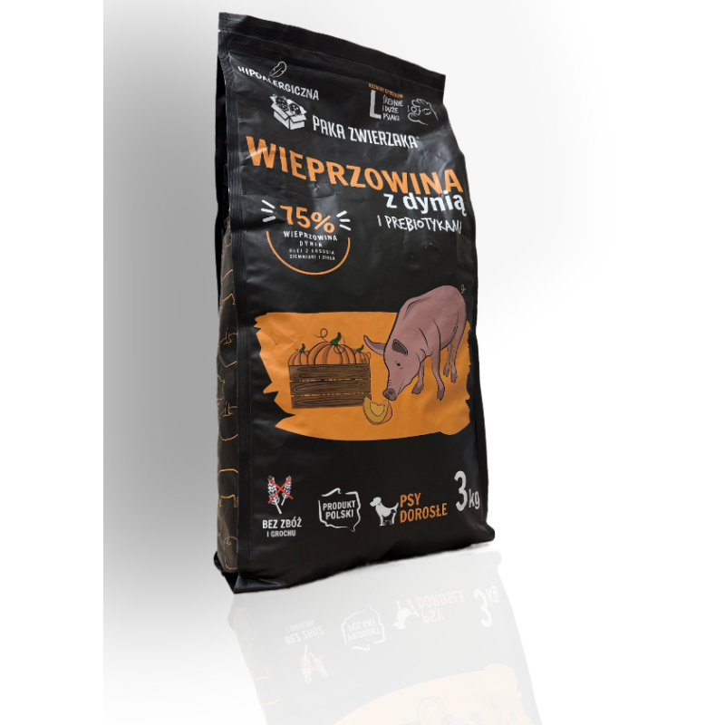Paka Zwierzaka Karma Wieprzowina Z Dynią L 9kg | Paka Zwierzaka