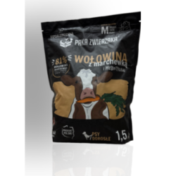 Paka Zwierzaka Karma Wołowina Z Marchewką M 1,5kg | Paka Zwierzaka
