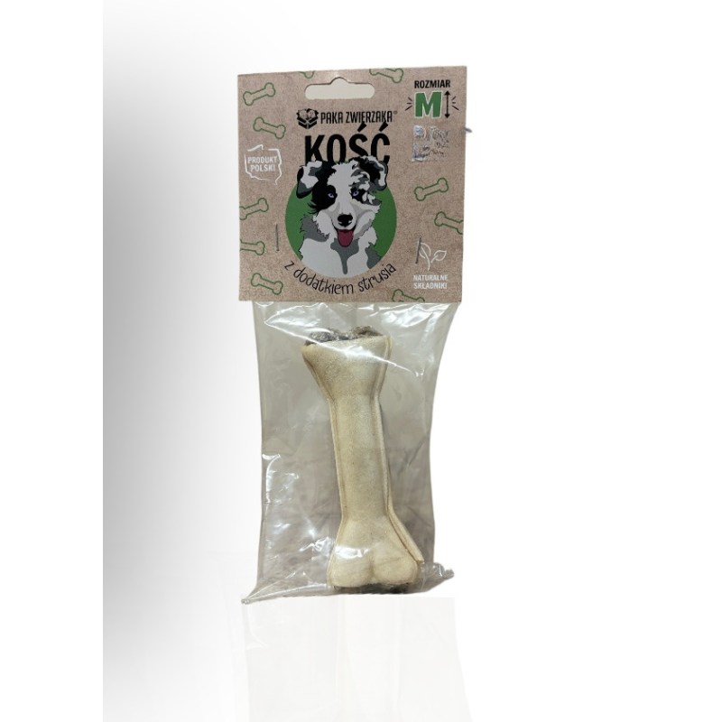 Paka Zwierzaka Kość Struś M 55g | Paka Zwierzaka