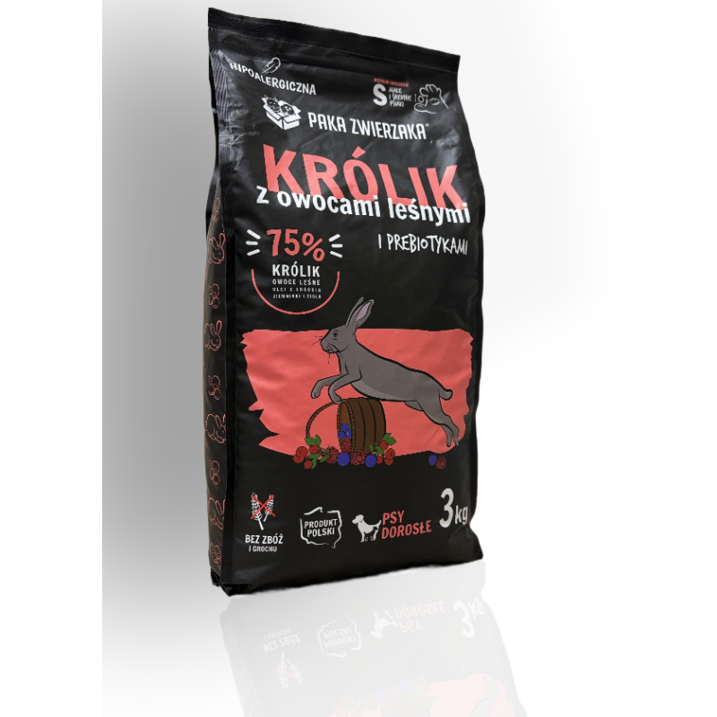 Paka Zwierzaka Karma Królik Z Owocami Leśnymi S 3kg | Paka Zwierzaka