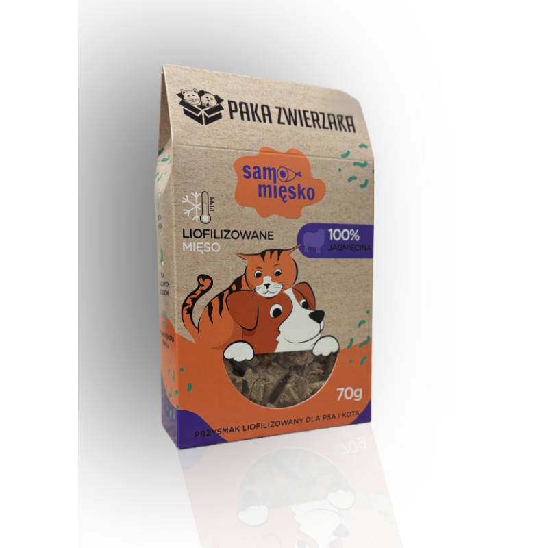 Paka Zwierzaka Liofilizowane Mięsko Jagnięcina 70g | Paka Zwierzaka