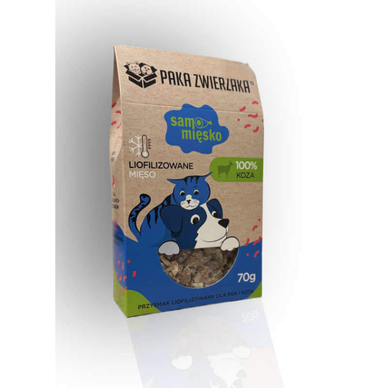 Paka Zwierzaka Liofilizowane Mięsko Koza 70g | Paka Zwierzaka