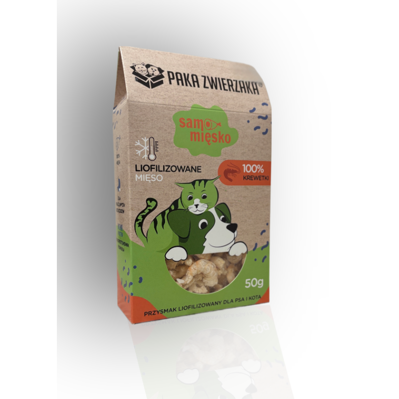 Paka Zwierzaka Liofilizowane Mięsko Krewetki 50g | Paka Zwierzaka