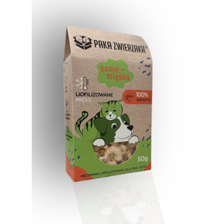 Paka Zwierzaka Liofilizowane Mięsko Krewetki 50g | Paka Zwierzaka